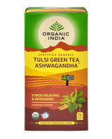 Tea Ashwagandha Tulsi Green Organic India - Aurana Foods