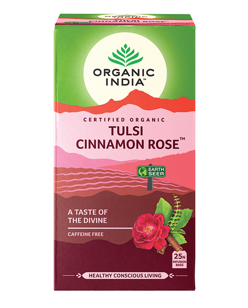 Tea Tulsi Cinnamon Rose Organic India - Aurana Foods