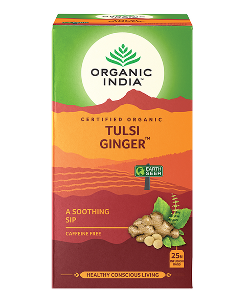 Tea Tulsi Ginger Organic India - Aurana Foods