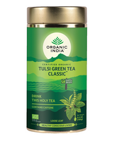 Tea Tulsi Green Loose Leaf Organic India - Aurana Foods