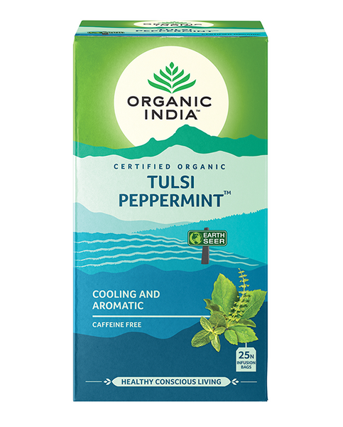 Tea Tulsi Peppermint Organic India - Aurana Foods