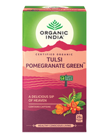 Tea Tulsi Pomegranate Green Organic India - Aurana Foods