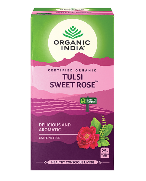 Tea Tulsi Sweet Rose Organic India - Aurana Foods